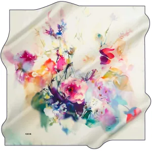 Aker Floral Silk Scarves Peppa No. 21