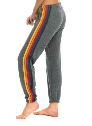 Aviator Nation - 5 Stripe Women's Sweatpants in Heather Grey