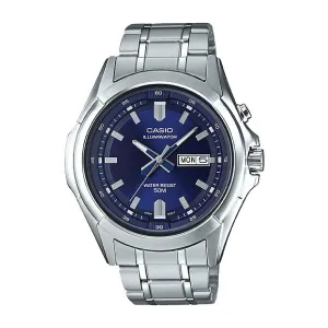 Casio Men's Standard Analog Silver Stainless Steel Band Watch MTPE205D-2A MTP-E205D-2A