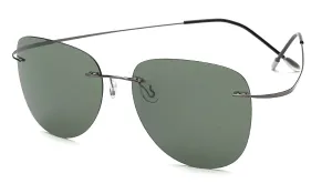 Classy Men Green Lightweight Aviator Sunglasses