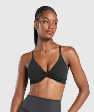 Gymshark Twist Front Bralette - Black