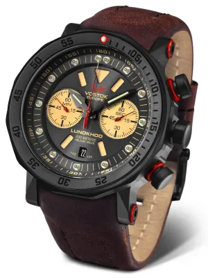 Vostok-Europe LUNOKHOD 2 GRAND CHRONO Mens Black Watch 6S21-620C629